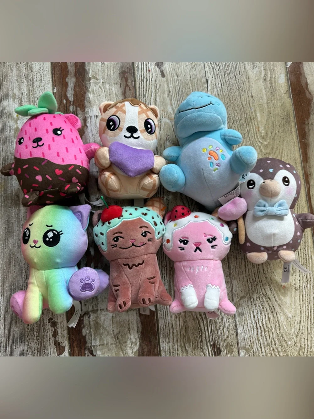 Moriah Elizabeth Mystery Plush Lot of 7 Pickle & Cousins Dessert Characters